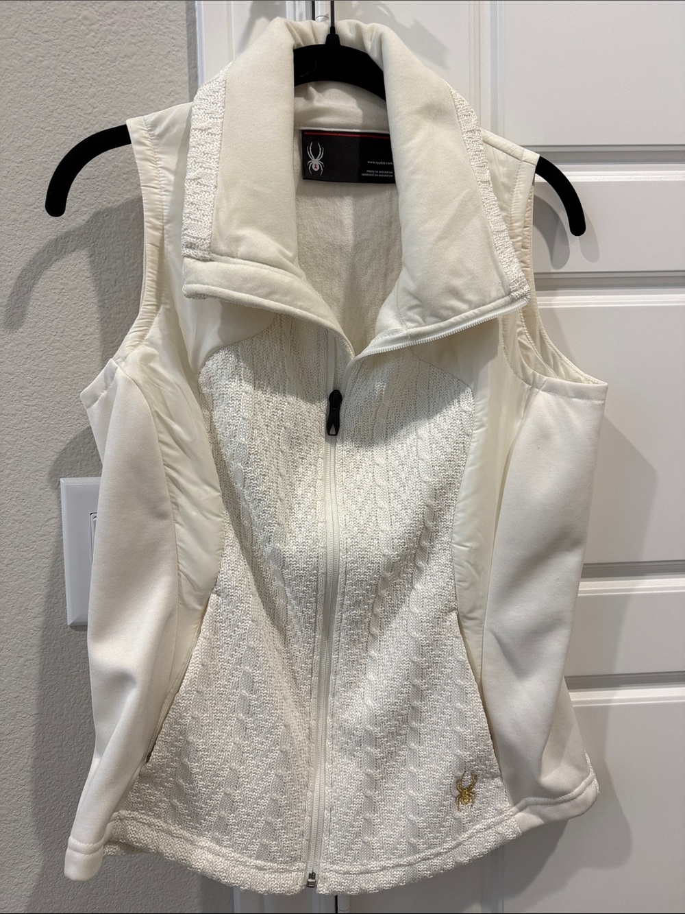 Spyder Women's Cream Quilted Fleece Vest